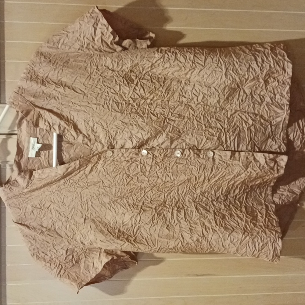 J Jill crinkly Mauve blouse NWOT